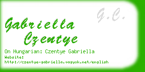 gabriella czentye business card